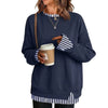 Striped Patchwork Oversized Sweatshirt