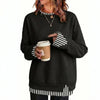 Striped Patchwork Oversized Sweatshirt